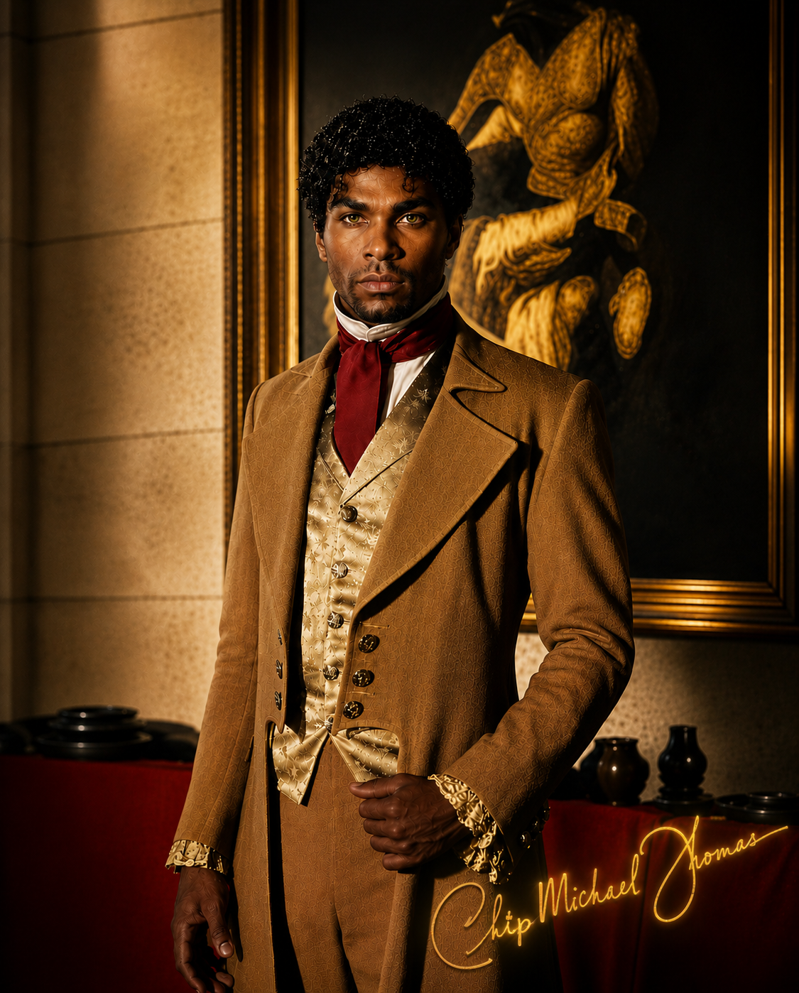 Signed Philip Michael Thomas collector portrait